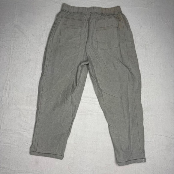 HEI-HEI Anthropologie Beach bound Linen Pants Pull On Cropped Size S - Picture 8 of 8